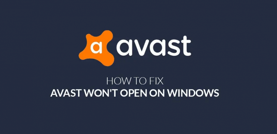 Avast not opening on Windows