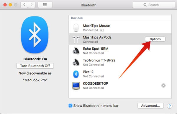 Connect The AirPods To Your Mac Manually