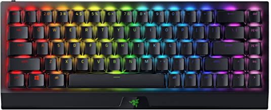 Razer BlackWidow V3 Mini HyperSpeed 65% Wireless Mechanical Gaming Keyboard HyperSpeed Wireless Technology -Green Mechanical Switches- Tactile & Clicky - Phantom Pudding Keycaps - 200Hrs Battery Life