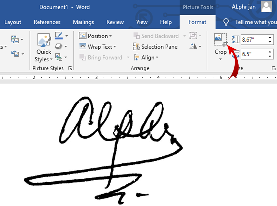 How to insert a signature manually