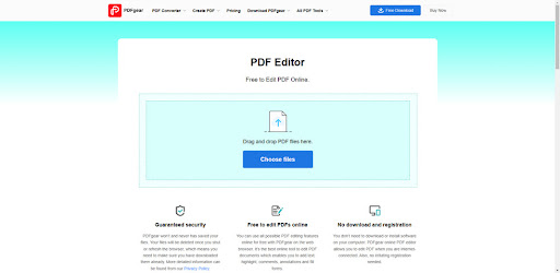 Step 1. Upload PDF to PDFgear Online Highlighter