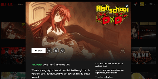How to Watch High School DxD all 4 Seasons on Netflix