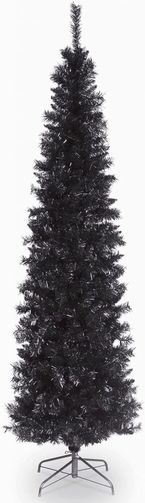 Black Tinsel Halloween Tree 