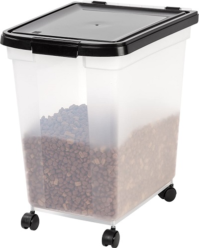 IRIS USA 50 Lbs Airtight Pet Food Storage Container with Removable Casters (30%)