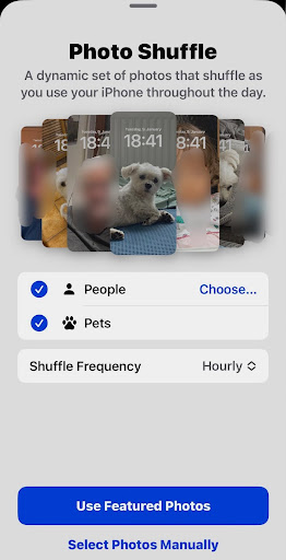 The Photo Shuffle is a brand-new feature. Your iPhone will change your wallpaper hourly or daily if you pick a group of photographs or a photo category in the pictures app