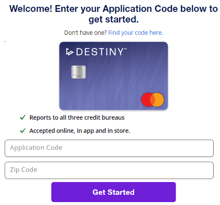 Destiny Card application 