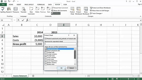 How to Lock Certain Cells in Excel