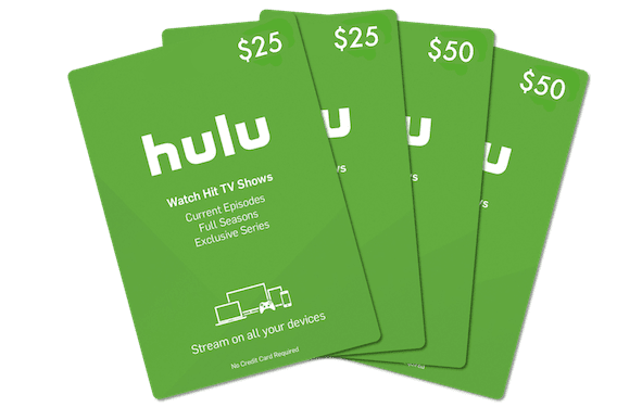 Pay for the Hulu account with a Hulu Gift Card