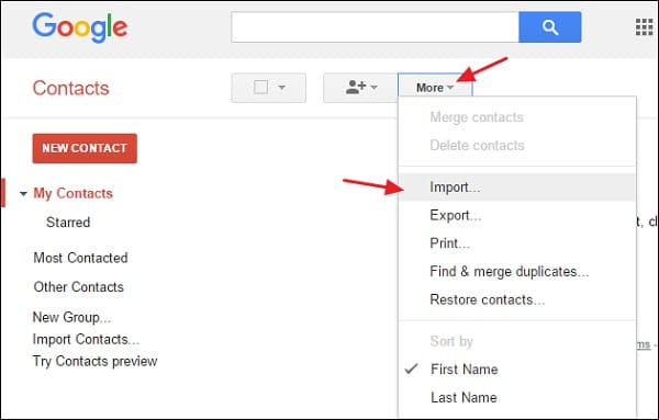 How to easily import or export your Google contacts?