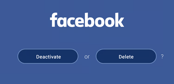 What is the difference between Deactivating and Deleting an account on Facebook?