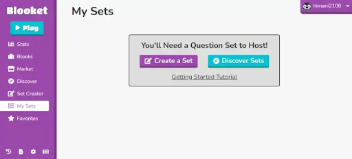 Select the "create a set" option from the drop-down menu if you wish to make a set