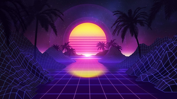 Synthwave Night Drive Dynamic Theme