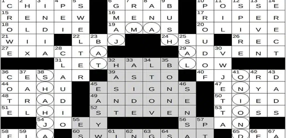 Big meanie crossword clue NYT