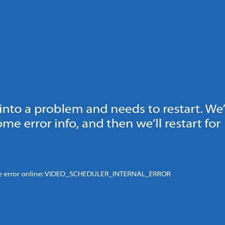 video scheduler internal error