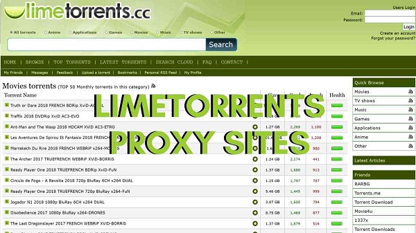 Proxy/Mirror Sites for LimeTorrents