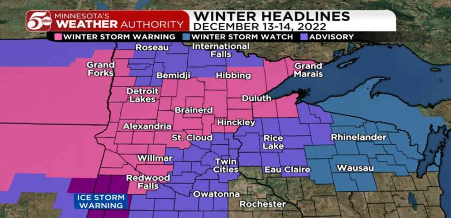 Winter Weather Advisory Issued For Northern Minnesota And Northwest Wisconsin.