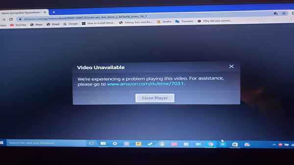 How to Fix Amazon Prime Video Error Code 7031
